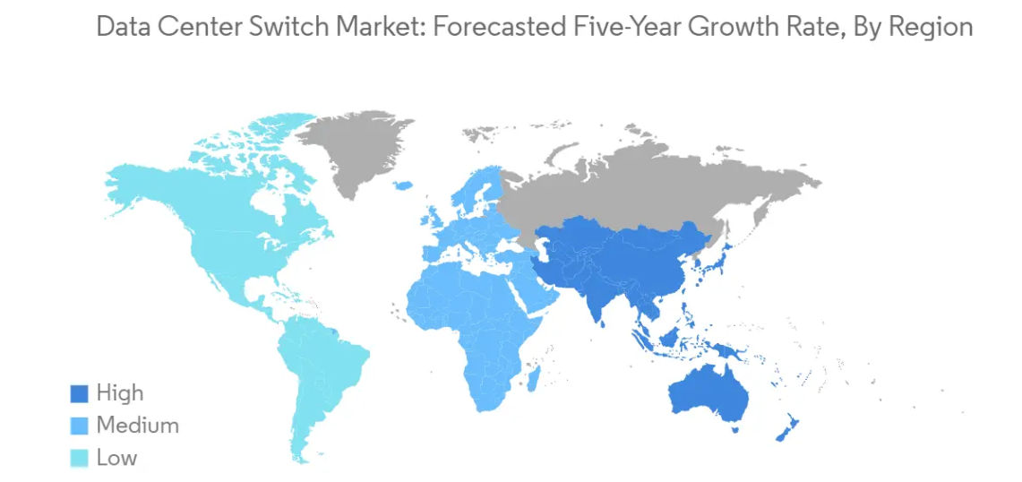 Market Analysis of Data Center Switch Market: Forecasted Growth Rate by Region